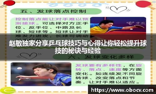 赵敏独家分享乒乓球技巧与心得让你轻松提升球技的秘诀与经验